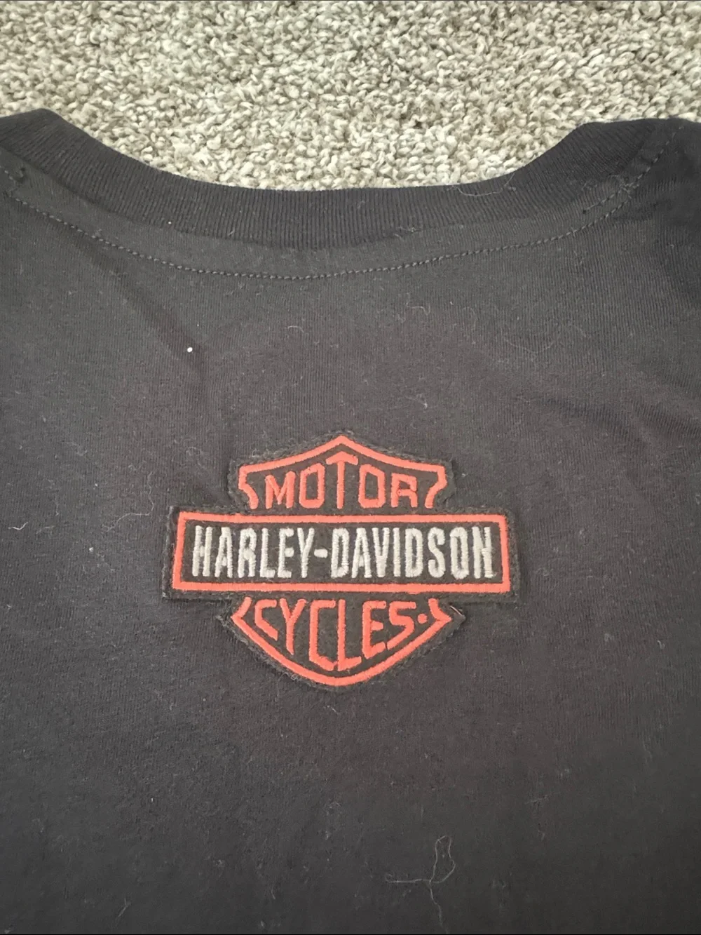 Harley-Davidson Black & Gray Long Sleeve Tee Size Large